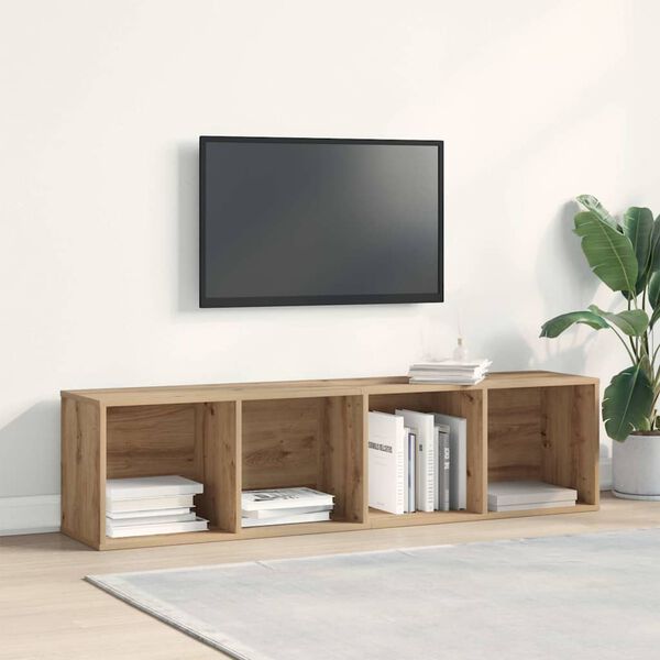 vidaXL Mueble TV/Librer&iacute;a madera vieja 36x30x143cm madera ingenier&iacute;a