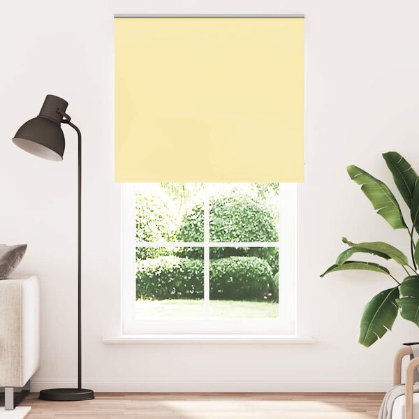 vidaXL Estor Enrollable Opaco Amarillo 130x230 cm Tela Ancho 126,6 cm