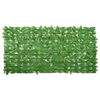 vidaXL Pantalla de balc&oacute;n de hojas verde 200x100 cm