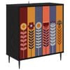 vidaXL Aparador ESSEN Roble Negro 69 x 33 x 76 cm Madera de ingenier&iacute;a