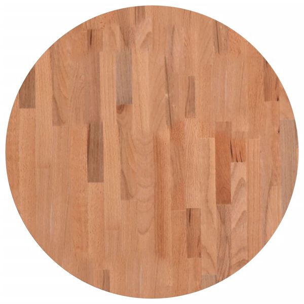 vidaXL Tablero redondo de madera maciza de haya &Oslash;60x4 cm