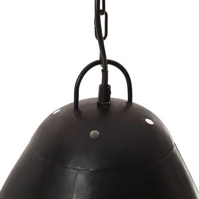 vidaXL Lámpara colgante industrial redonda 25 W negra 32 cm E27