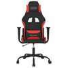 vidaXL Silla gaming tela negro y rojo