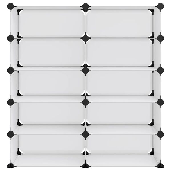 vidaXL Zapatero PP transparente 84x32x88,5 cm