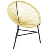 vidaXL Silla redonda Acapulco rat&aacute;n sint&eacute;tico beige