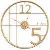 vidaXL Reloj de pared de hierro dorado &Oslash;50 cm