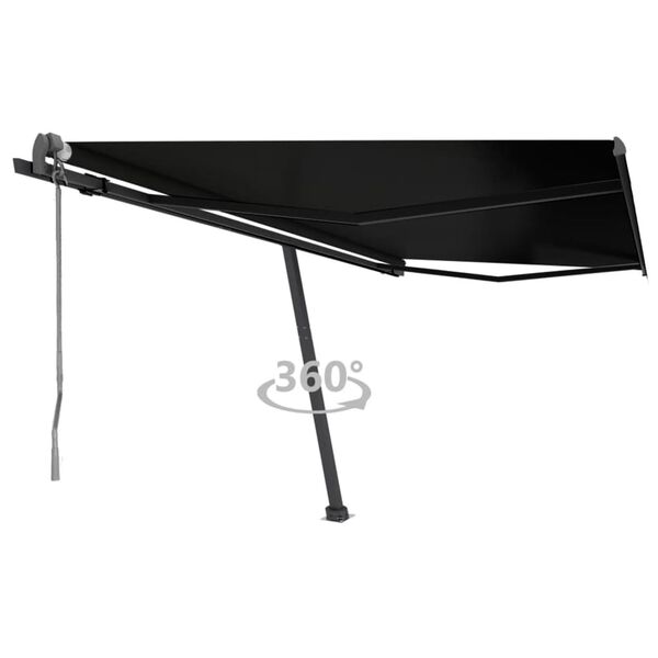vidaXL Toldo de pie automático gris antracita 400x350 cm