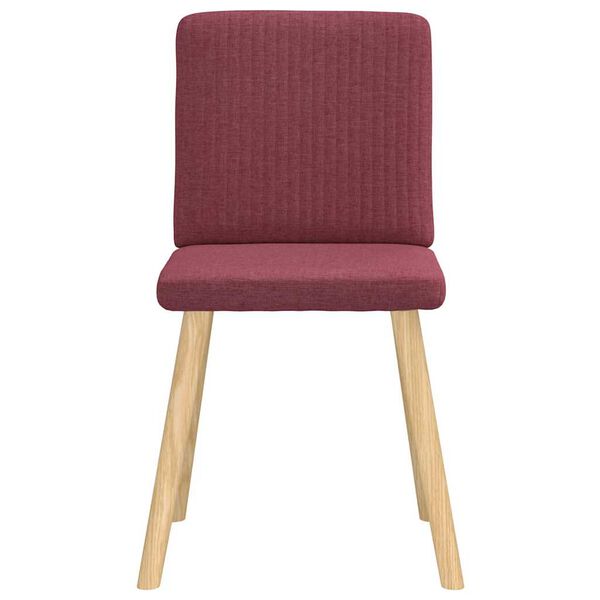 vidaXL Sillas de comedor 4 unidades tela rojo tinto