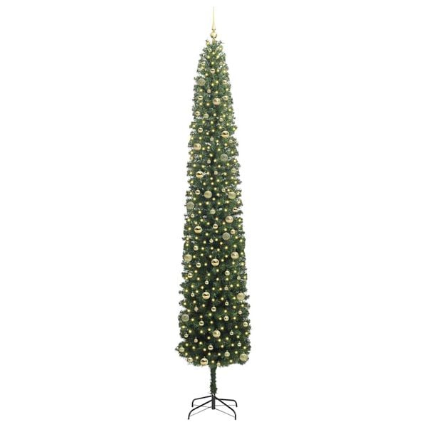 vidaXL Árbol de Navidad artificial Verde 300 cm PVC, Acero y Plástico