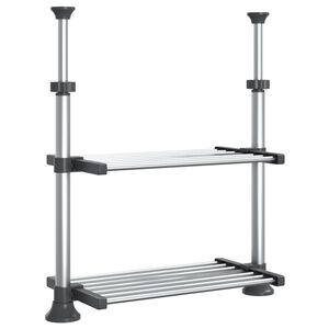 vidaXL Estanter&iacute;a de cocina aluminio 50x25x(50-70) cm