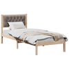 vidaXL Estructura de cama Taup&eacute; 90 x 200 cm Madera de pino macizo