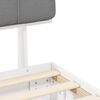 vidaXL Estructura de Cama con Cabecera Tapizada Gris Claro