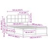 vidaXL Estructura de Cama con Cabecera Tapizada Taup&eacute; 140 x 200 cm
