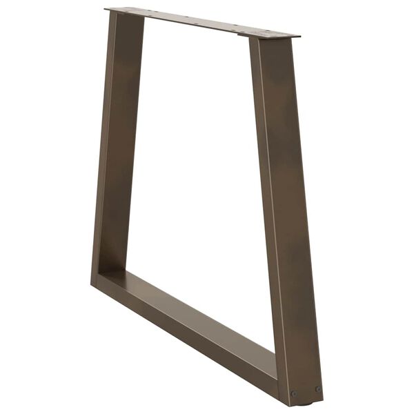vidaXL Patas para mesa de comedor en forma de V (3 unidades, acero natural, 100 x 72-73,3 cm)