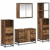 vidaXL Juego de muebles de ba&ntilde;o con caj&oacute;n 4 pcs Madera vieja