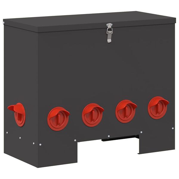 vidaXL Comedero para pollos Negro 60,5 x 29 x 51 cm