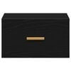 vidaXL Mesita de noche de pared 2 pcs Roble Negro 35 x 35 x 20 cm