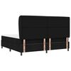 vidaXL Cama tipo Box Spring con colch&oacute;n Negro 200 x 200 cm tela