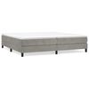vidaXL Estructura de cama con somier terciopelo gris claro 200x200 cm