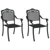vidaXL Silla de Jard&iacute;n 2 uds. Negro Aluminio