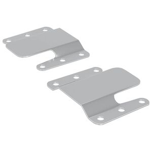 vidaXL Soporte de Montaje Flush 2 pcs Plateado 75 x 66 x 1,4 mm Acero