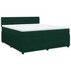 vidaXL Cama box spring con colch&oacute;n terciopelo verde oscuro 180x200 cm