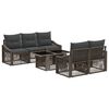 vidaXL Conjunto de sof&aacute;s de jard&iacute;n 6 uds. Gris y Gris Oscuro