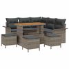 vidaXL Conjunto de sof&aacute; de jard&iacute;n 9 uds. 8-N&uacute;mero de plazas Gris