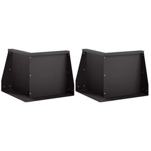 vidaXL Muro de Contenci&oacute;n 2 uds. 50 x 50 x 30 cm Acero Negro