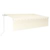 vidaXL Toldo autom&aacute;tico retr&aacute;ctil con persiana 6x3 m crema