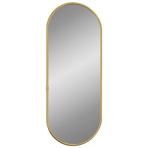 vidaXL Espejo de pared ovalado dorado 60x25 cm