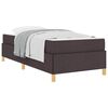 vidaXL Estructura de cama con colchón Marrón Oscuro 90 x 200 cm tela