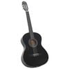 vidaXL Set de guitarra cl&aacute;sica para principiante 12 pzas negro 4/4 39"