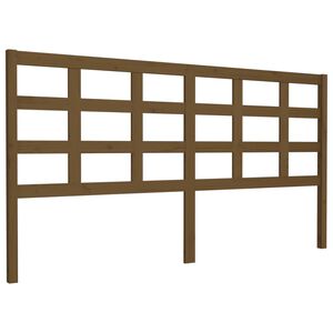 vidaXL Cabecero de cama madera maciza pino marr&oacute;n miel 185,5x4x100 cm