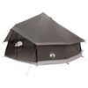 vidaXL Carpa Tipi Marr&oacute;n Gris 600 x 600 x 350 cm Poli&eacute;ster y Acero