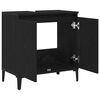 vidaXL Gabinete de Lavabo para Ba&ntilde;o Roble Negro 58 x 33 x 60 cm