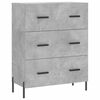 vidaXL Aparador alto madera contrachapada gris hormig&oacute;n 69,5x34x180 cm