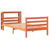 vidaXL Estructura de cama sin colch&oacute;n madera maciza marr&oacute;n 75x190 cm