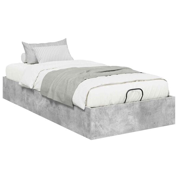 vidaXL Estructura de Cama Ottoman Gris Concreto 100 x 200 cm