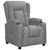 vidaXL Sillón elevable cuero sintético gris
