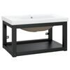 vidaXL Estructura de ba&ntilde;o con lavabo incorporado hierro negro