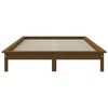 vidaXL Estructura de cama madera maciza pino marr&oacute;n miel 140x190 cm