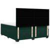 vidaXL Cama box spring con colch&oacute;n terciopelo verde oscuro 200x200 cm