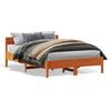 vidaXL Estructura de cama sin colch&oacute;n madera maciza marr&oacute;n 120x190 cm