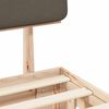vidaXL Estructura de Cama con Cabecera Tapizada Taup&eacute; 75 x 190 cm