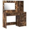 vidaXL Mesa de tocador 2 uds. Marr&oacute;n 78.5 x 41 x 135 cm