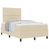 vidaXL Cama tipo Box Spring con colch&oacute;n Crema 120 x 190 cm tela
