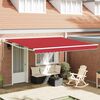 vidaXL Toldo retr&aacute;ctil manual Rojo 400 x 300 cm