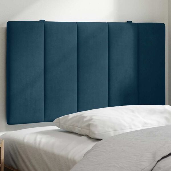 vidaXL Cabecero de cama acolchado Hanko terciopelo azul 80 cm