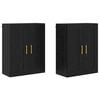 vidaXL Mueble de pared 2 uds. Roble Negro 69,5 x 34 x 90 cm